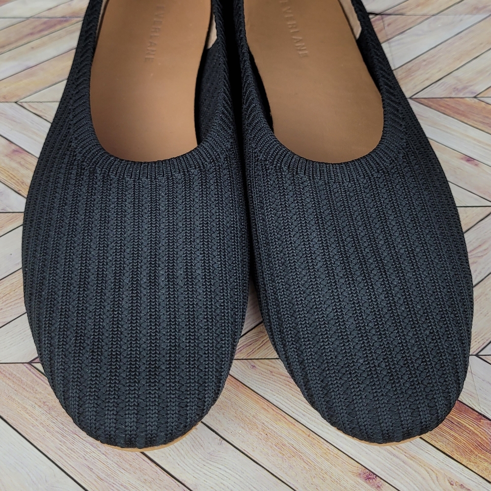 Everlane Black Renik Ribbed Knitted Flat Loafer Shoes - Picture 5 of 11